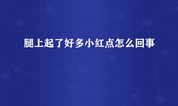 腿上起了好多小红点怎么回事