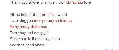 一首歌，高潮开始大概是Merry Merry Christmas