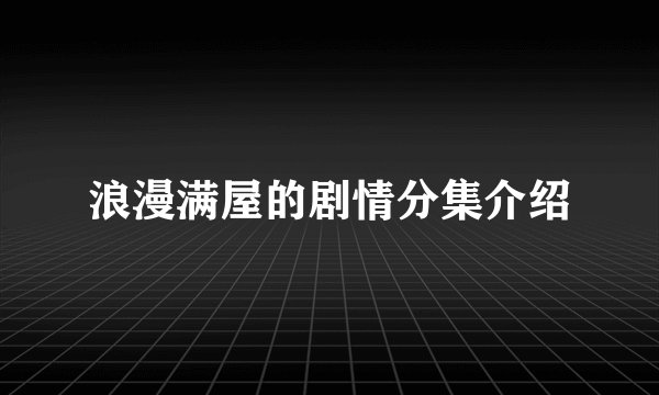 浪漫满屋的剧情分集介绍