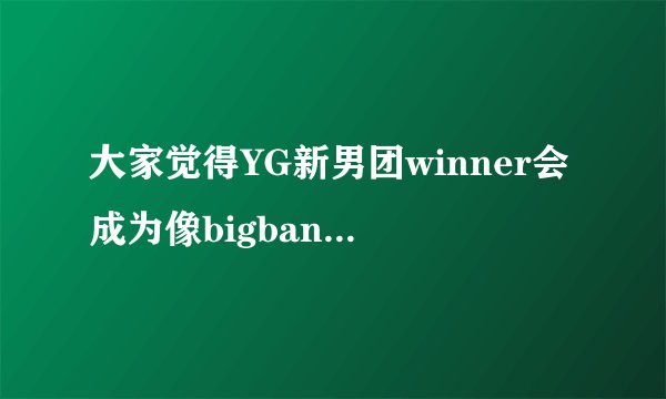 大家觉得YG新男团winner会成为像bigbang一样红吗？会步他们的后尘吗？