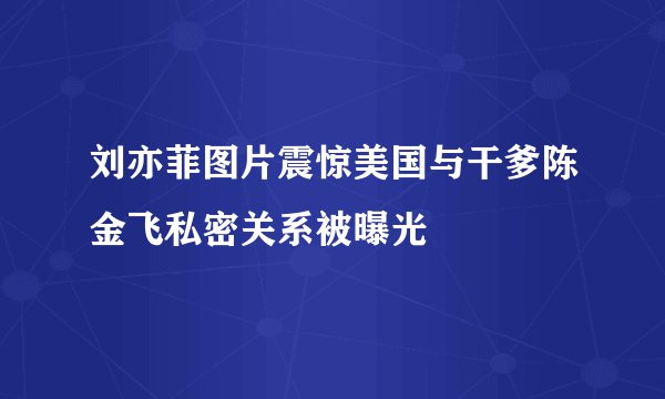 刘亦菲图片震惊美国与干爹陈金飞私密关系被曝光