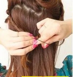 齐刘海梨花头梨花编发步骤