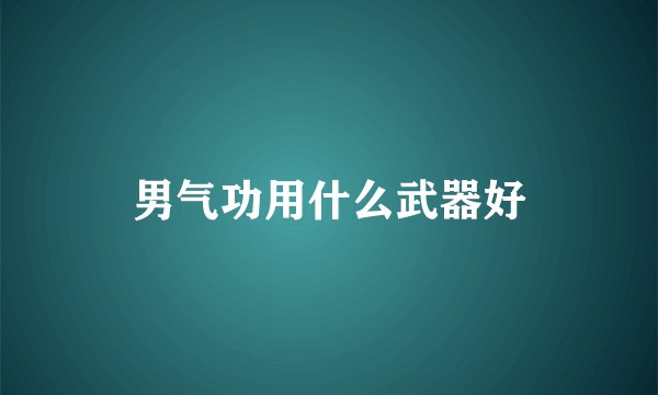 男气功用什么武器好