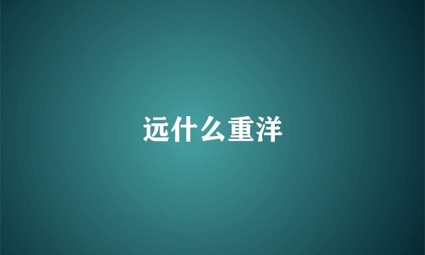 远什么重洋