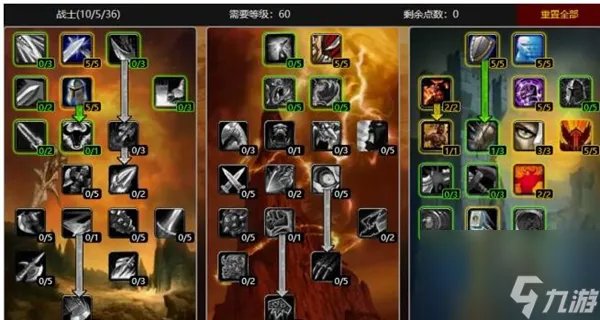 魔兽世界战士天赋加点介绍