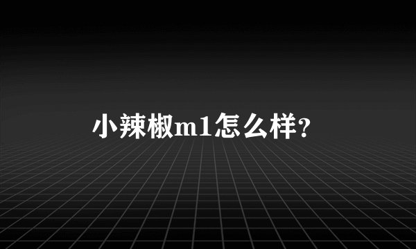 小辣椒m1怎么样？