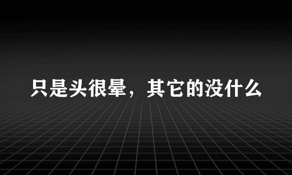 只是头很晕，其它的没什么