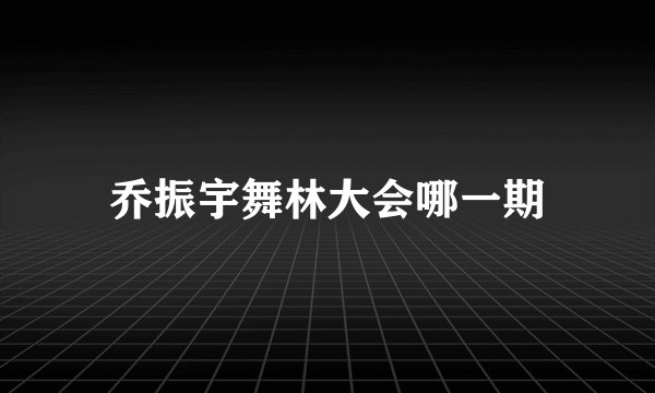 乔振宇舞林大会哪一期
