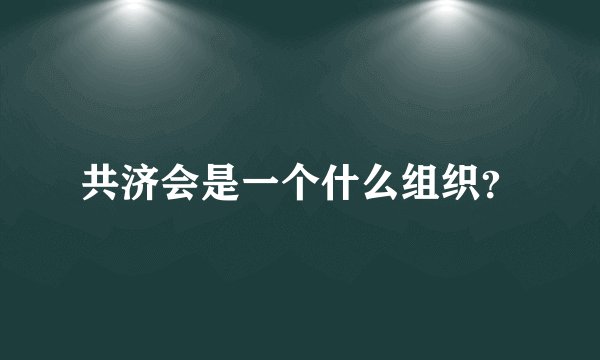 共济会是一个什么组织？