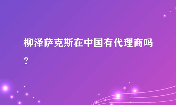 柳泽萨克斯在中国有代理商吗？