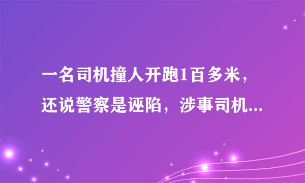 一名司机撞人开跑1百多米，还说警察是诬陷，涉事司机将会被如何处罚？