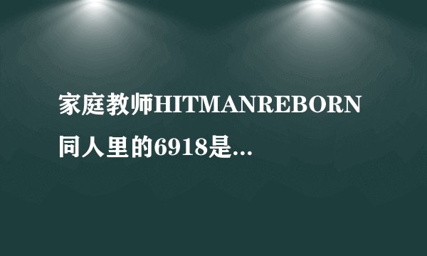家庭教师HITMANREBORN同人里的6918是什么意思