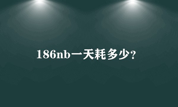 186nb一天耗多少？