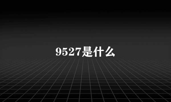 9527是什么