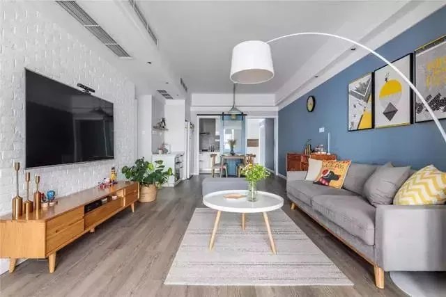 138平北欧三居室，文化石电视墙搭配原木家具，文艺又清新！